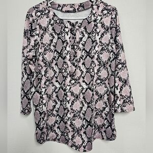 Storybuk: Snake skin lavender women blouse size medium